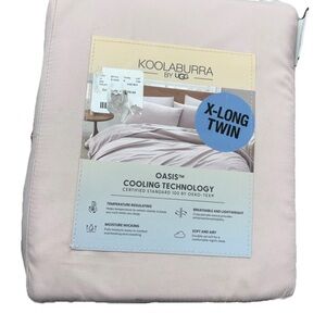 KOOLABURRA By UGG Twin XL Sheet Set Violet Oasis Cooling Pink NEW